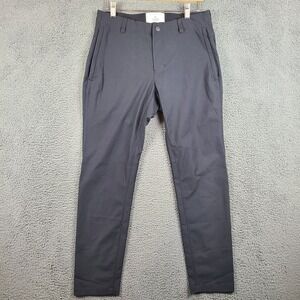Reigning Champ Mens Coachs Pant Black Tapered Stretch Chino Size 30 VPO-1003189